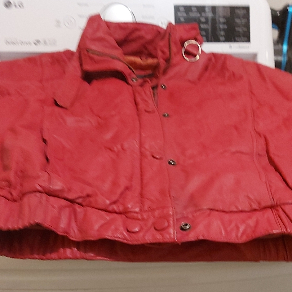 Avita Pink Leather Jacket